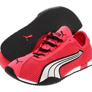 Puma Red and Black Sneakers Sleek Design Breathable Mesh